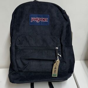 Jansport Black Corduroy Cross Town Plus Remix Backpack